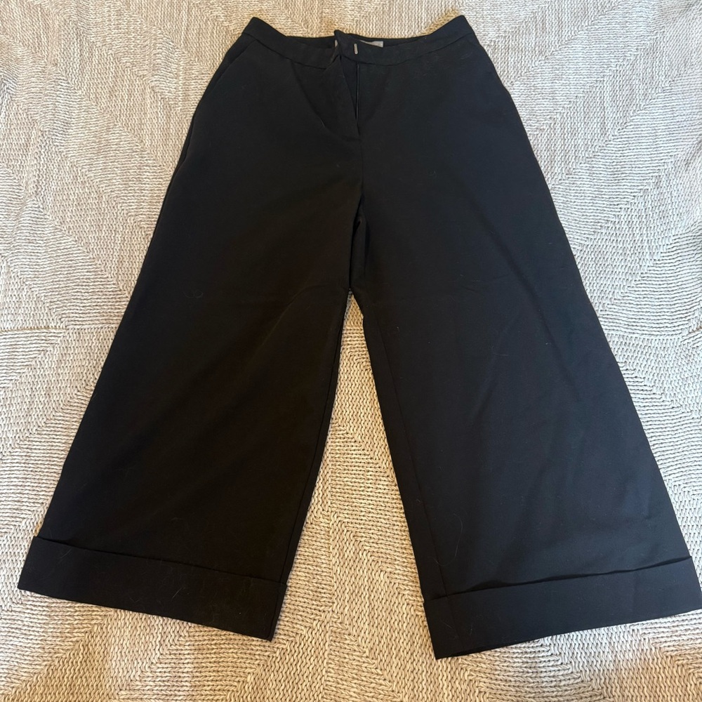 ASOS Wide Leg Tailored Cut-Off Pants (Size 6, Runs Small)